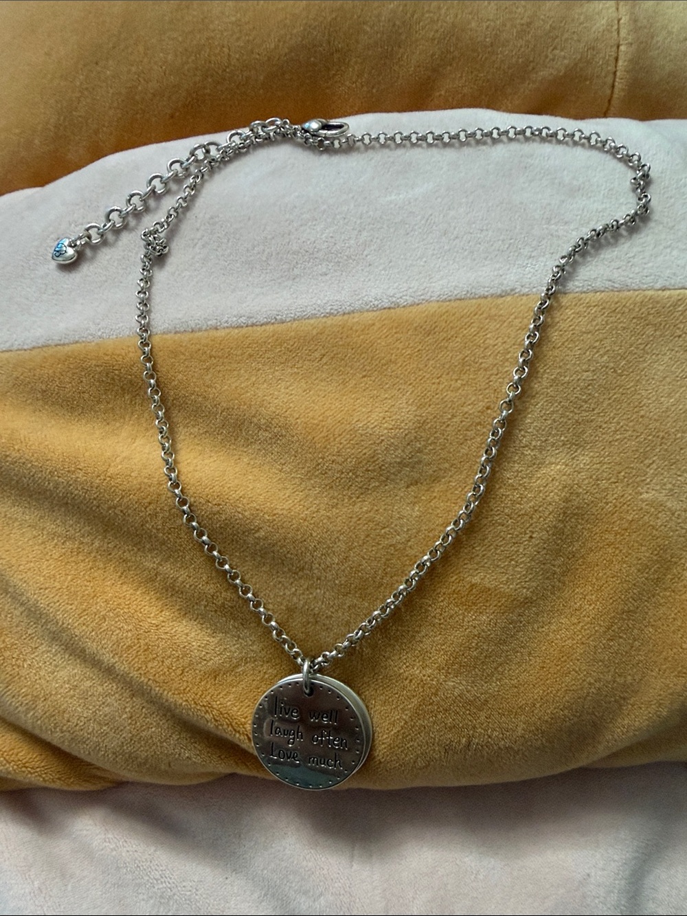 Brighton Silver Inspirational Round Pendant Necklace